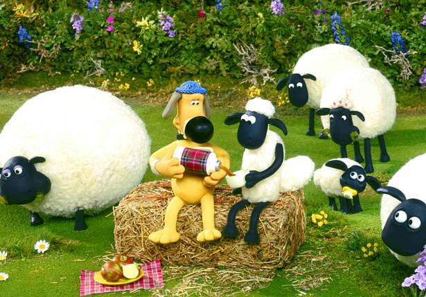 Картинка на торт вафельна Баранчик Шон 5 (6073)