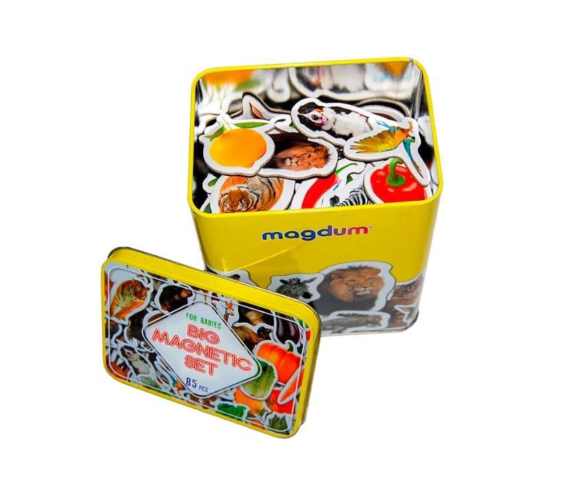 Набор магнитов детский Magdum 85 элементов/животные/фрукты Multicolor (132164)
