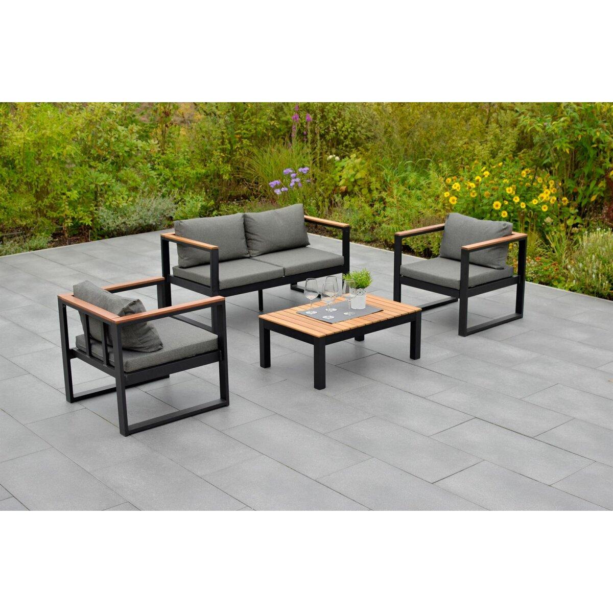 Комплект садовой мягкой мебели в стиле LOFT с металлическим каркасом Серый(KS-1305)