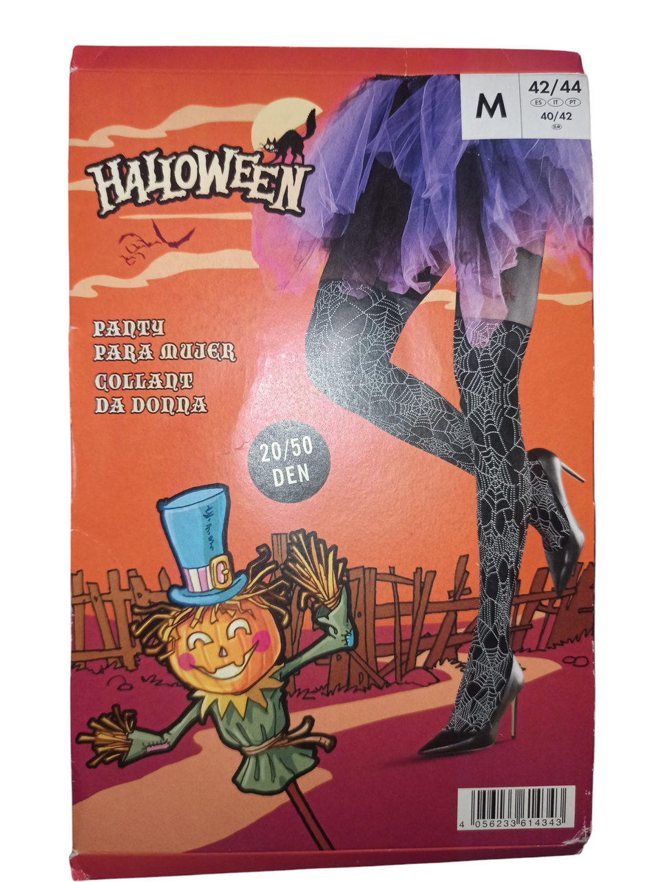 Колготки с большой паутинкой на Хэллоуин 20\50 den M р. 42-44 Черный (L0363) - фото 4 Колготки с большой паутинкой на Хэллоуин 20\50 den M р. 42-44 Черный (L0363) - фото 4