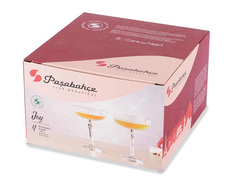 Набір келихів для шампанського Pasabahce JOY 4 шт. 255 мл (440320) - фото 5