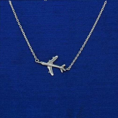 Срібне кольє Літак