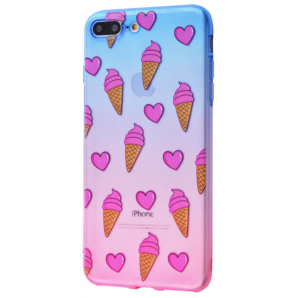 Чохол WAVE Sweet andamp; Acid Case (TPU) iPhone 7 Plus/8 Plus blue/pink/ice cream З малюнком