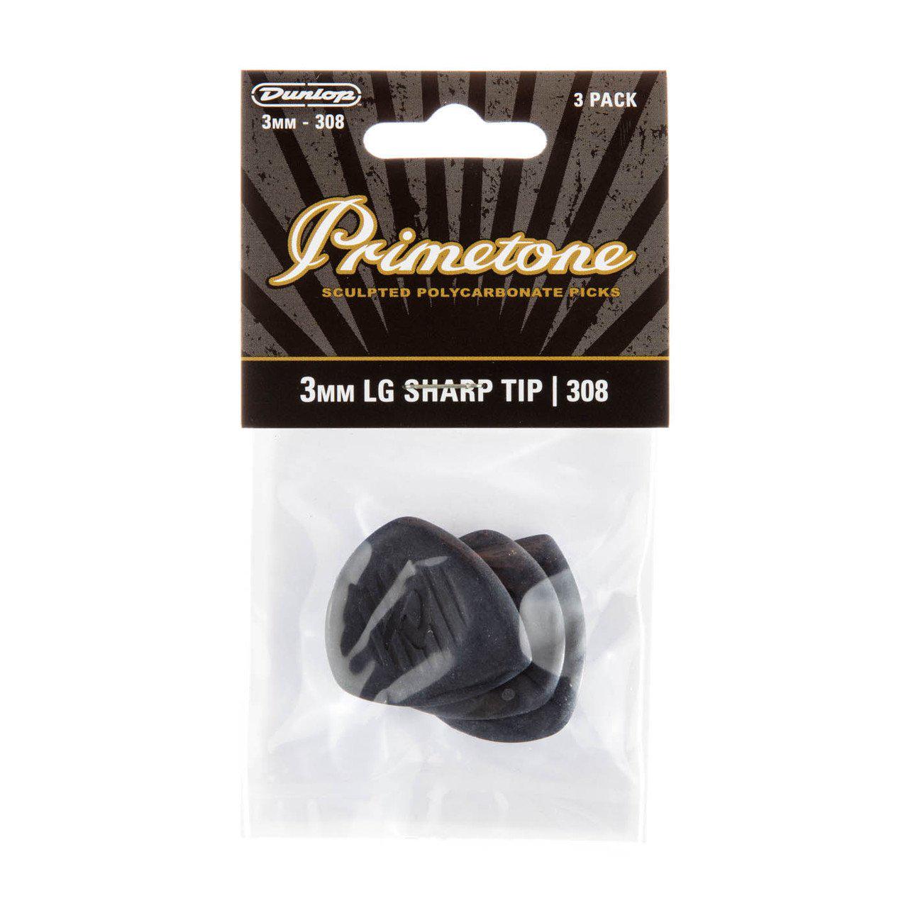 Медиатор Dunlop 477P308 Primetone Classic Large Sharp Tip 3,0 мм 3 шт. (116413) - фото 3