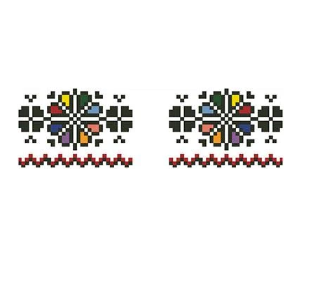 Схема Рушничок для свадебных букетов и декора для вышивки бисером и нитями на ткани габардин (ТР052пн1025)