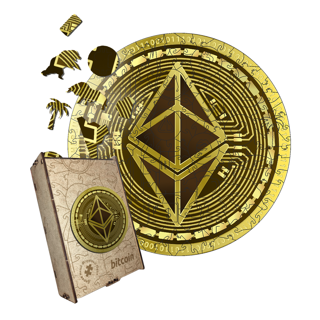 Пазл дерев'яний Етеріум Ethereum А5 картонна коробка 35 ел. (puzzlean-1835) Пазл дерев'яний Етеріум Ethereum А5 картонна коробка 35 ел. (puzzlean-1835)
