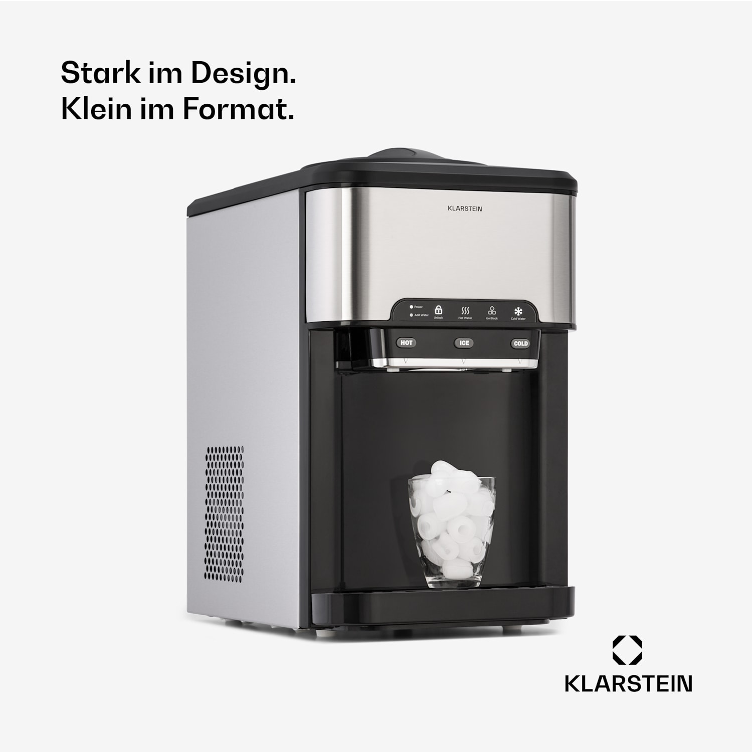 Льдогенератор KLARSTEIN Aqueous 3в1 до 20 кг (0041845) - фото 2 Льдогенератор KLARSTEIN Aqueous 3в1 до 20 кг (0041845) - фото 2