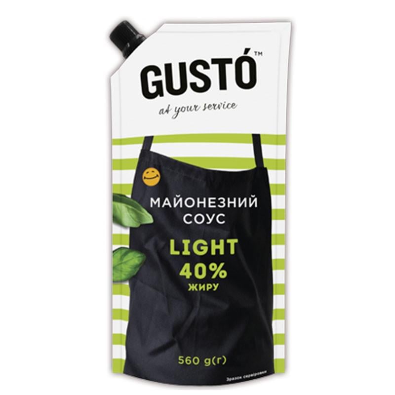 Майонезний соус Gusto Light 40% 560 г д/п