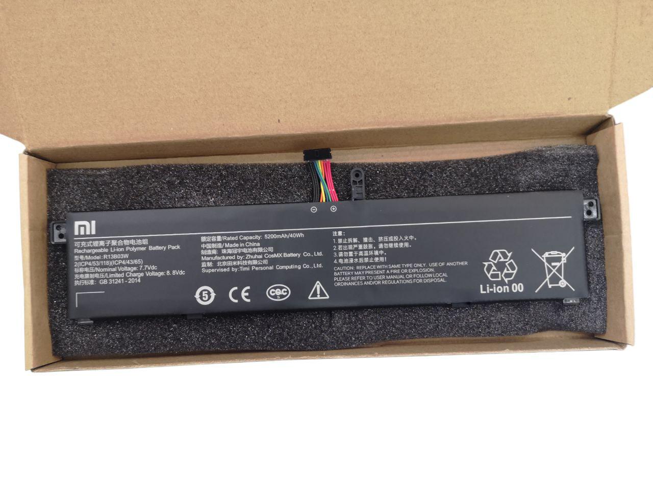 Аккумулятор для Xiaomi RedmiBook 13 XMA1903-AF/XMA1903-BB/13R13B03W 5200 mAh 40Wh (23647843)