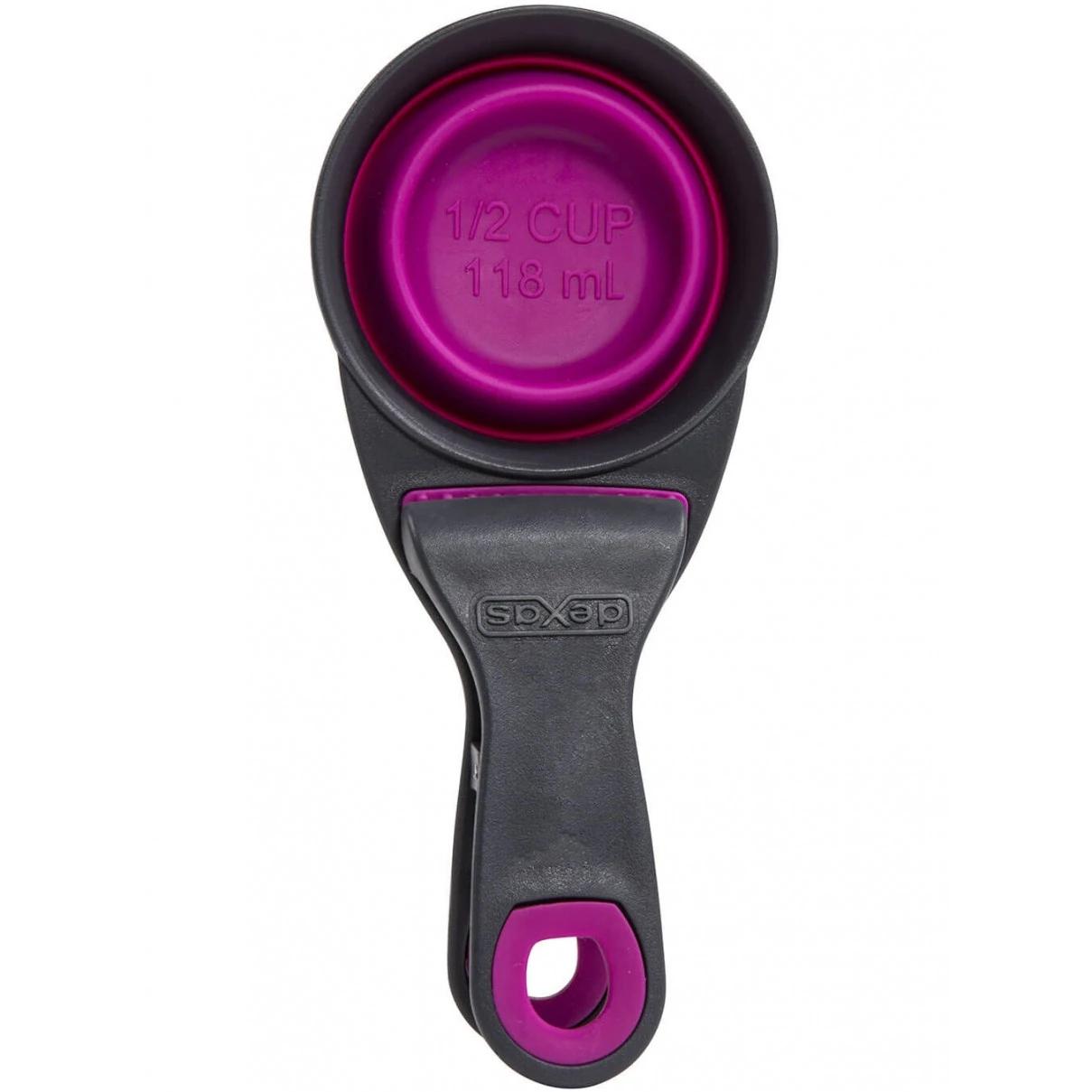 Мерный стакан для корма Dexas Collapsible KlipScoop с клипсой 120 мл Пурпурный (PW6504322405)