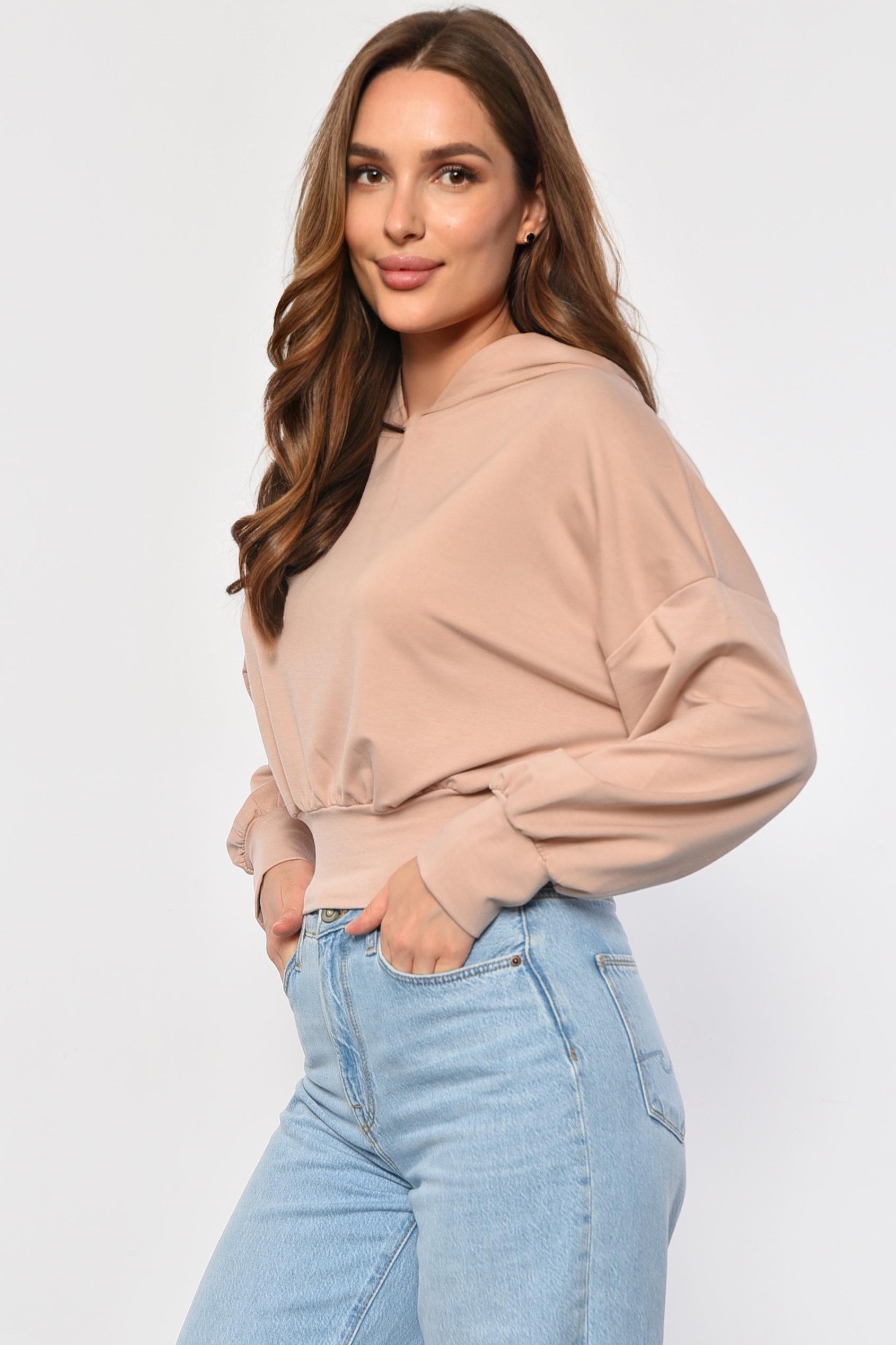 Худі жіноче S Бежевий (186095) - фото 2 Худі жіноче S Бежевий (186095) - фото 2