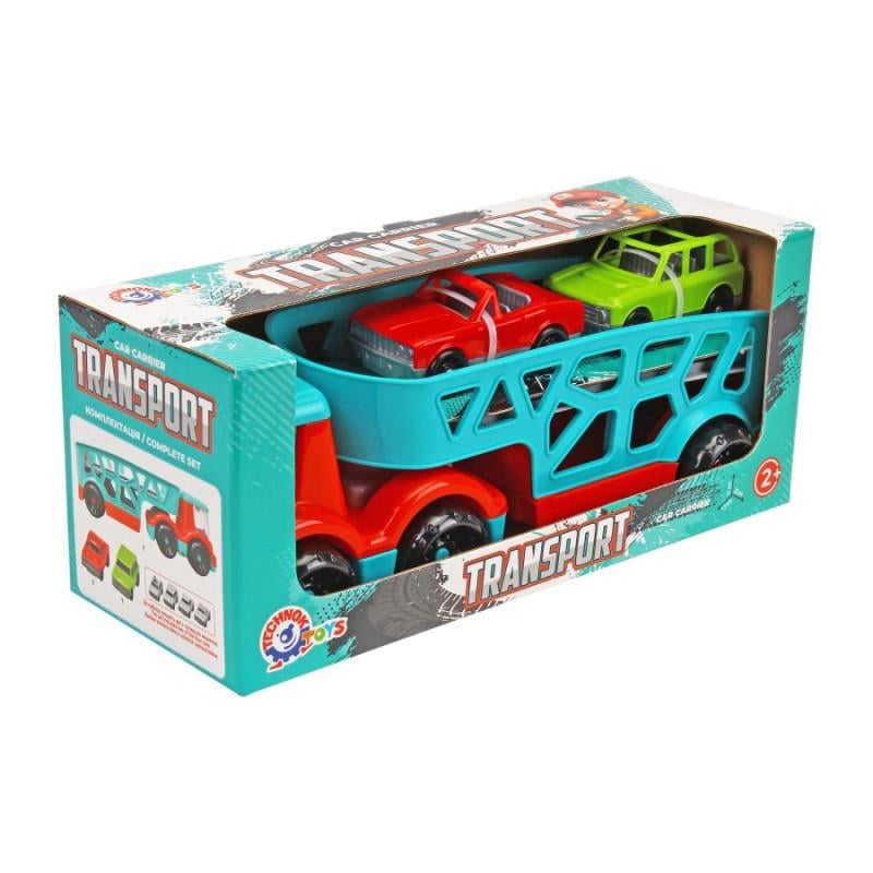 Автовоз игрушечный ТехноК с машинками от 3 лет 32x13x14 см Разноцветный (ID-184-T-19)