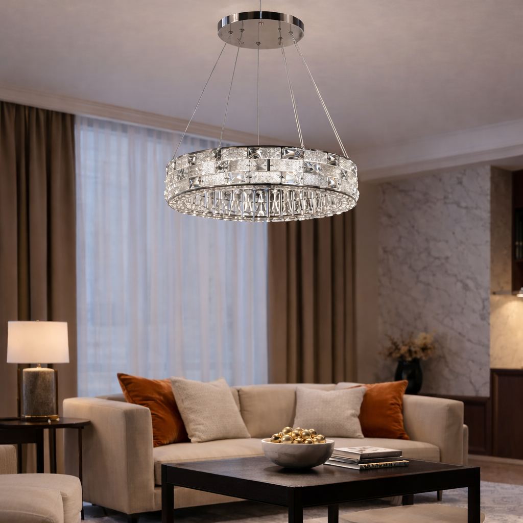 Люстра Crystal Halo LED 3 режима 38W (20141/500CH)