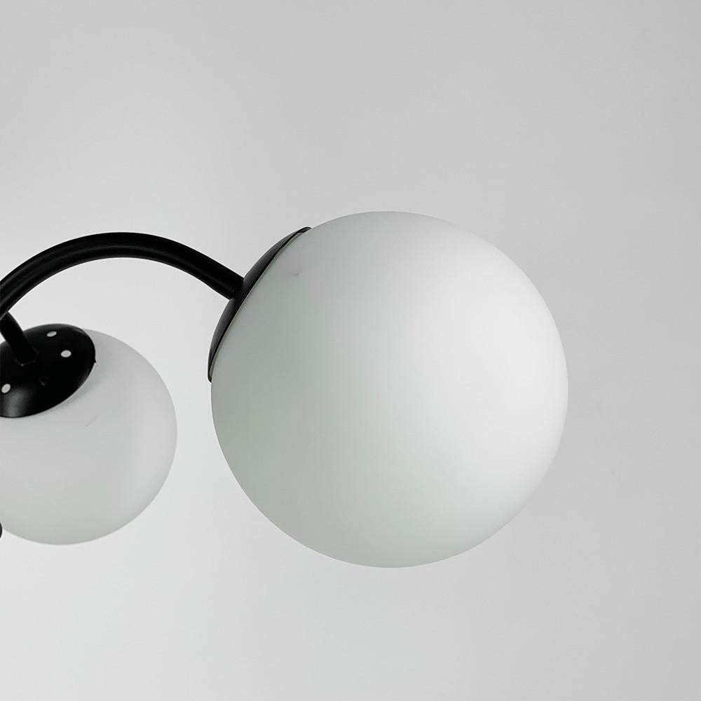 Люстра потолочная на 4 белых плафона Черный (K 19/4 BK) - фото 4