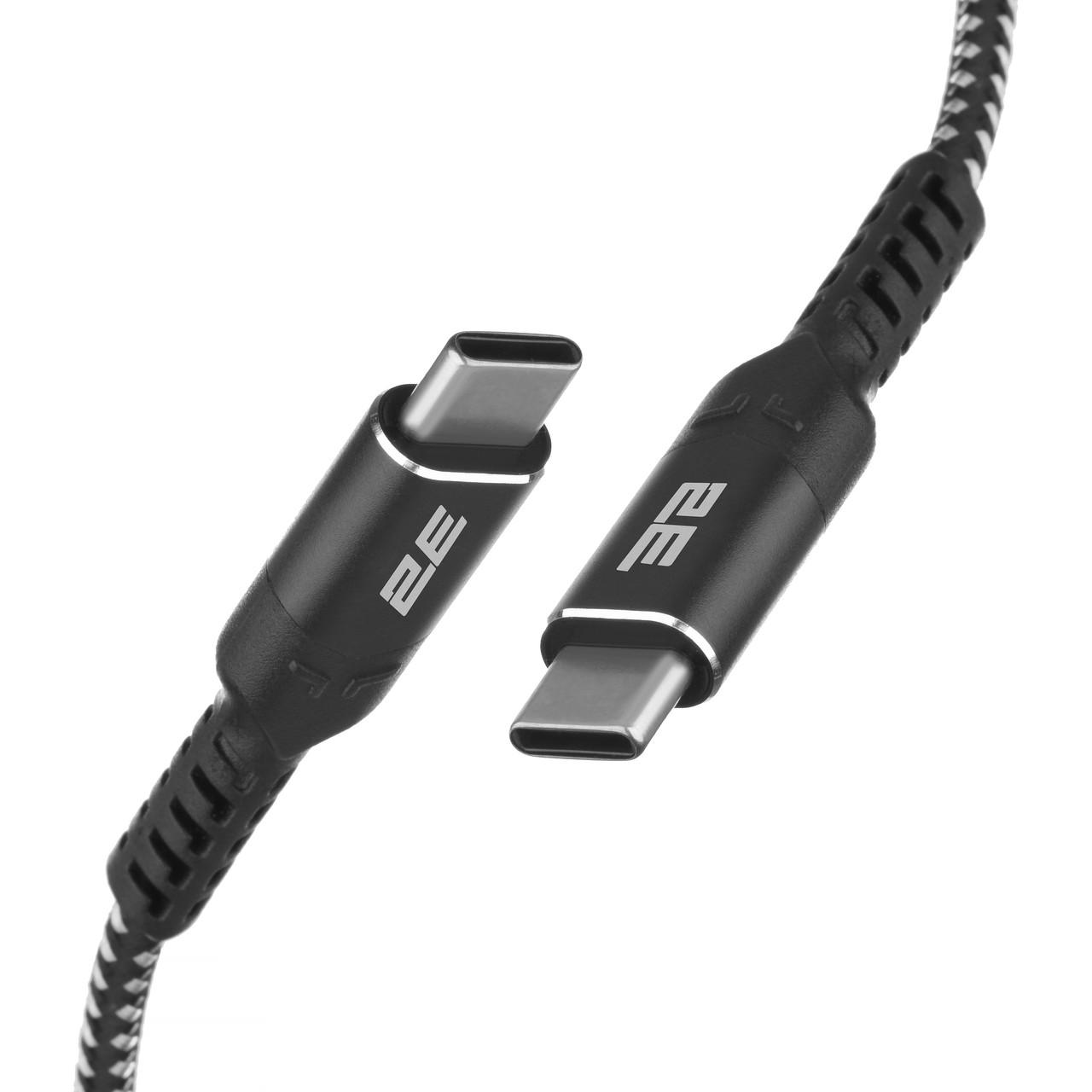 Кабель синхронізації заряджання Type-C 2E USB-C - USB-C PD 3.1 240W 1m Black (iz15460) - фото 2