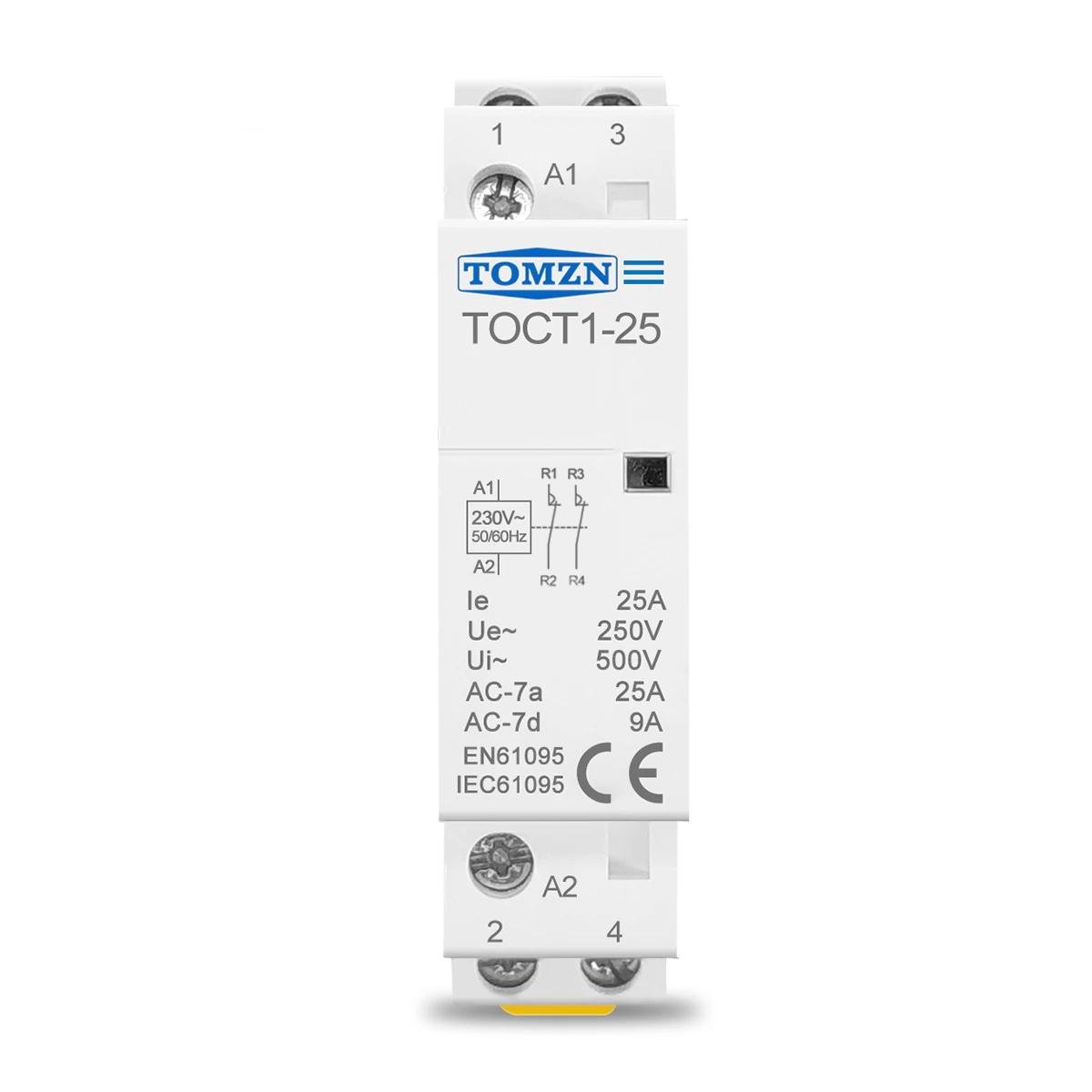 Контактор модульный TOMZN TOCT1-25 2P 25 А 2NC 220 V (TOCT1-25-AC-2NC)