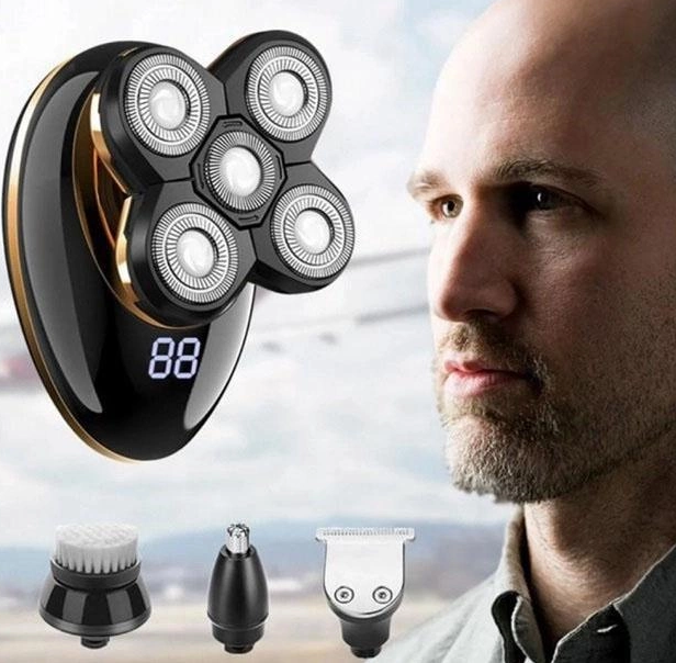 Набір чоловічий для догляду за обличчям VGR 5в1 електробритва Waterproof IPX5/тример для носа/бороди (V-316) - фото 8 Набір чоловічий для догляду за обличчям VGR 5в1 електробритва Waterproof IPX5/тример для носа/бороди (V-316) - фото 8