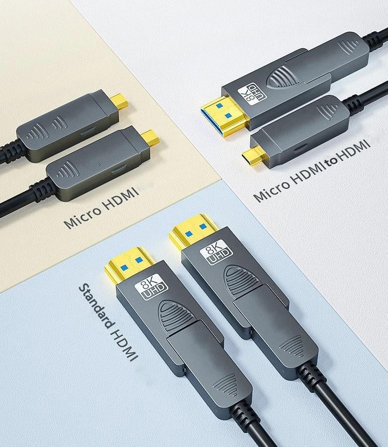 Кабель цифровой оптический HDM-Type D/А разрешение 8К 60Hz V2.1 25 м (000048945) - фото 8 Кабель цифровой оптический HDM-Type D/А разрешение 8К 60Hz V2.1 25 м (000048945) - фото 8
