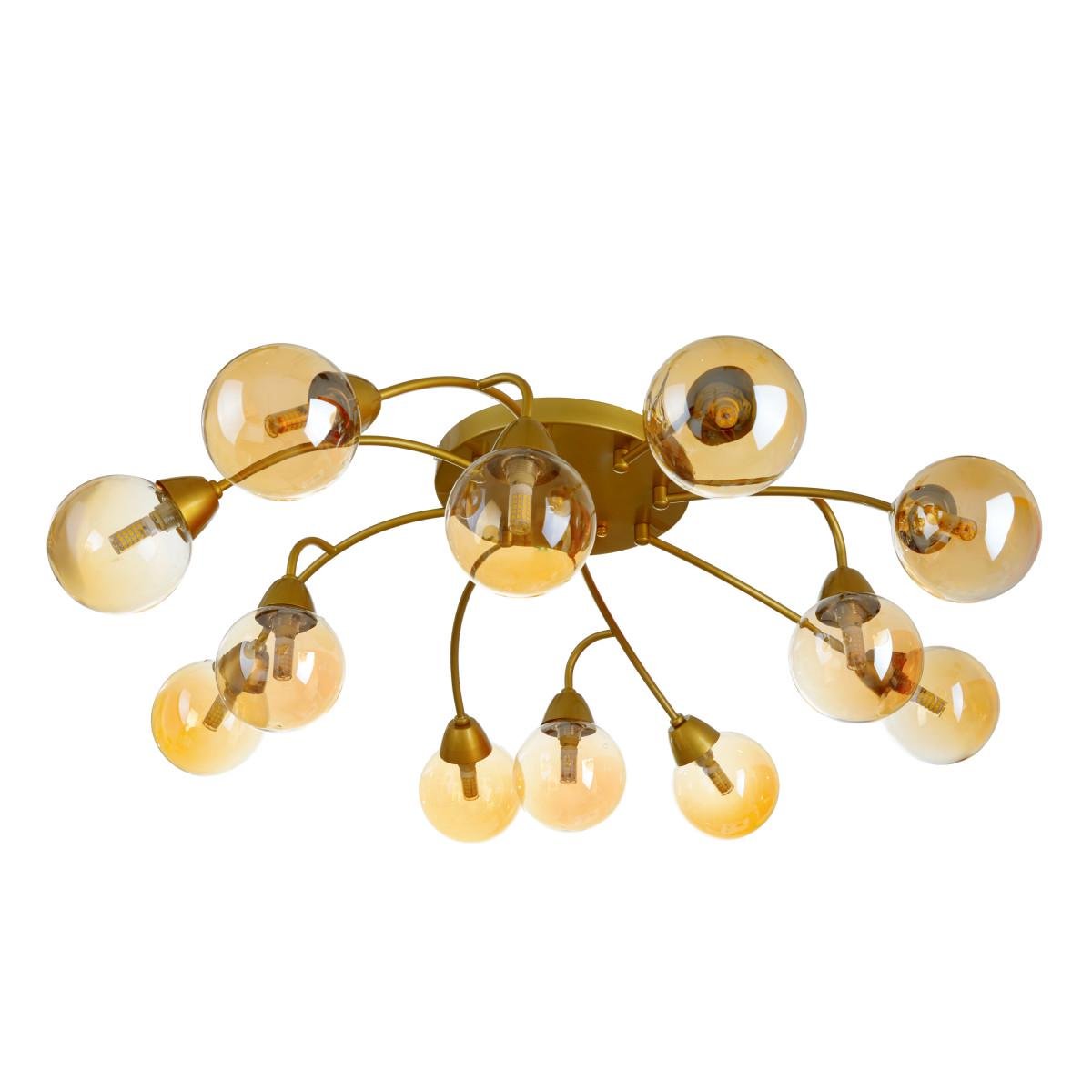 Люстра лофт Brille на 12 лампочек BR-01 627C/12 G9 G Золото