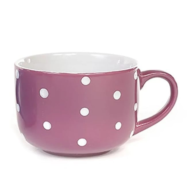 Чашка керамическая Flora в горошек 0,45 л Фиолетовый (32160)