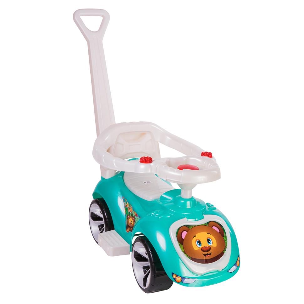 Каталка-толокар детская Orion Лапка 809OR с ручкой Бирюзовый