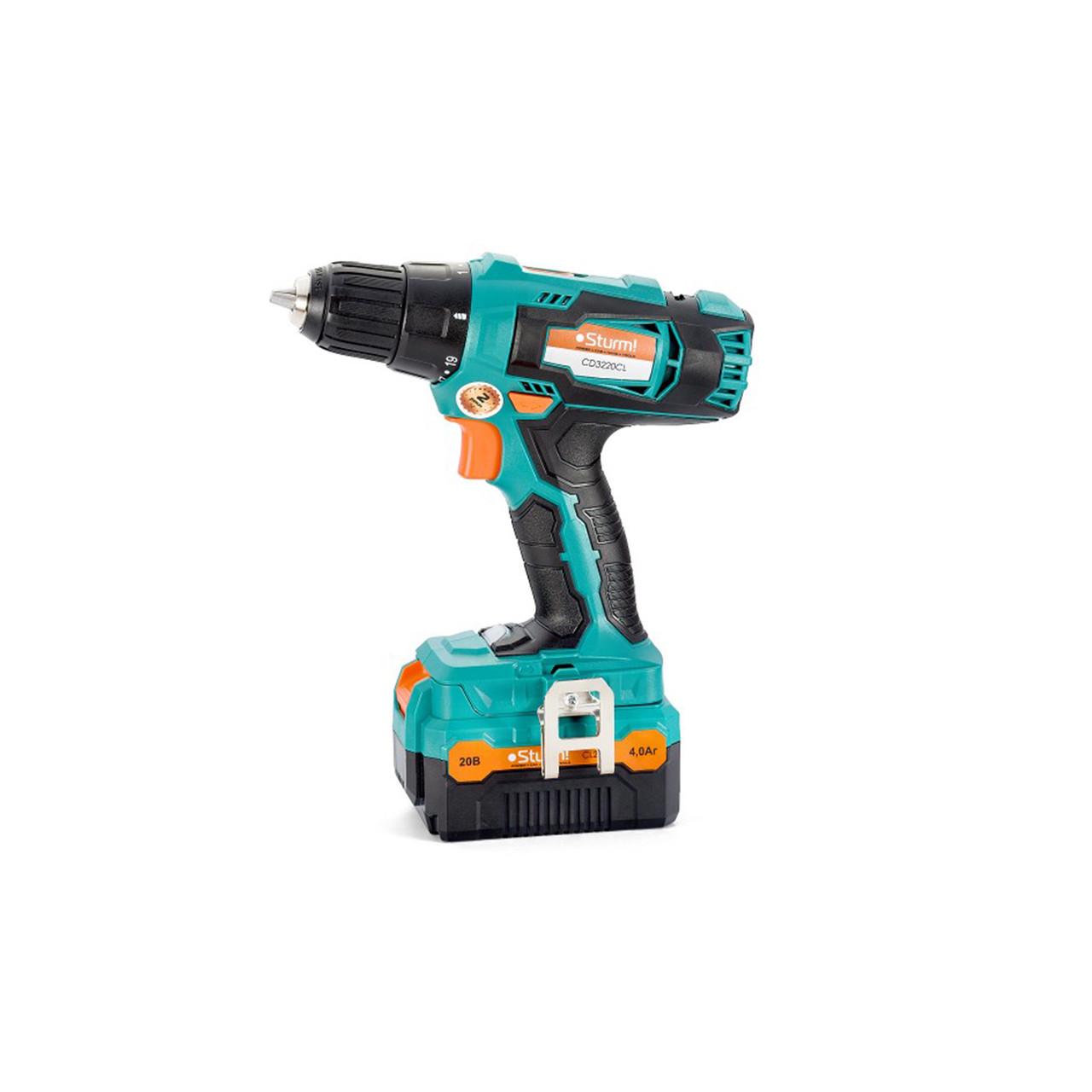 Дриль-шуруповерт акумуляторний Sturm CD3220CL 2415714497 20 В Li-ion - фото 2