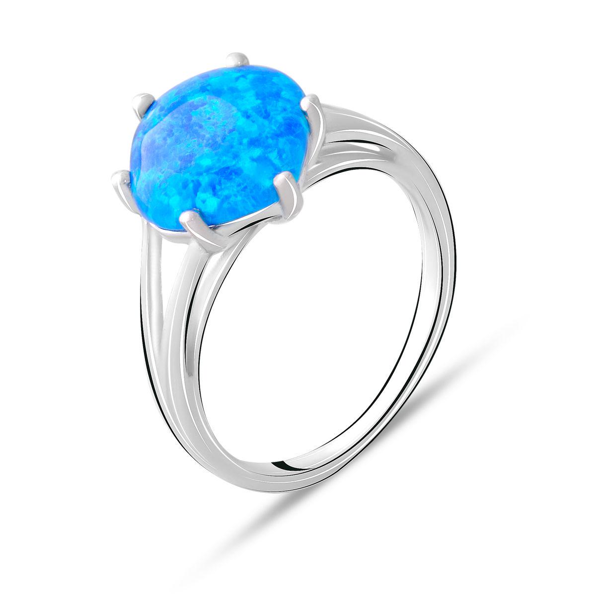 Кольцо серебряное с опалом 1,742 ct 3,14 г р. 17 (2072584)