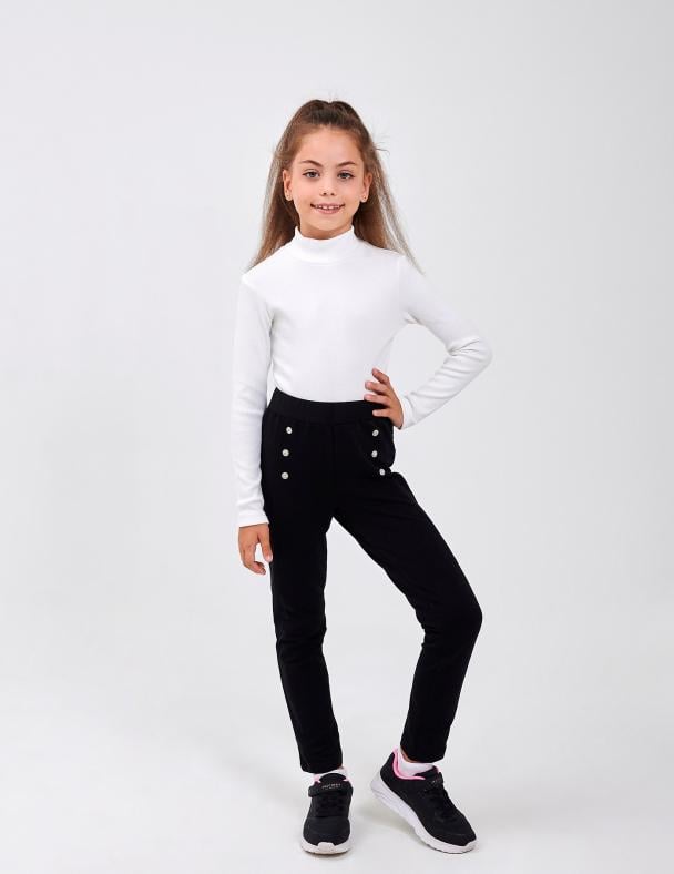 Боди-гольф для девочки Smil Кашкорс с начесом 170 см Белый (102777)