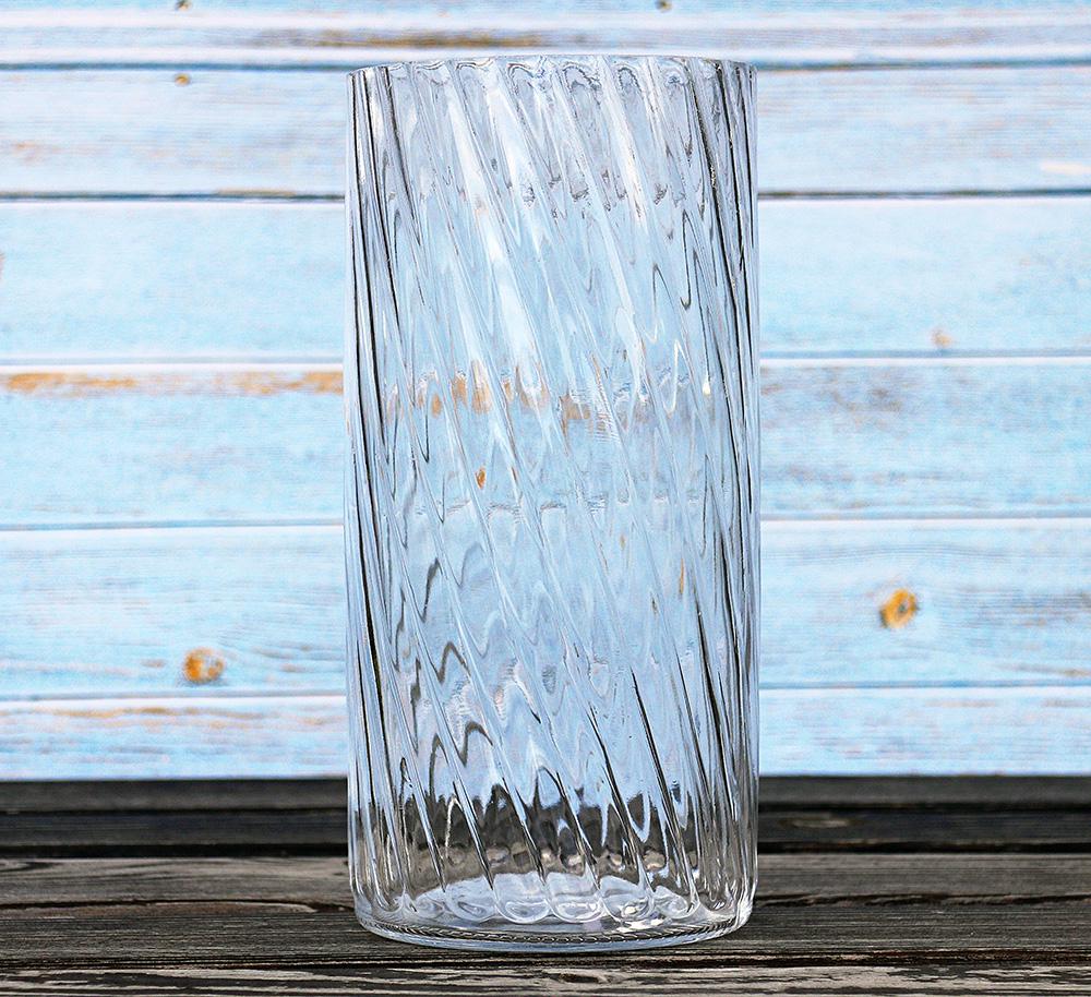 Ваза стеклянная Гранд Презент Квартет вертикаль 24 cм Прозрачный (1005838-4)