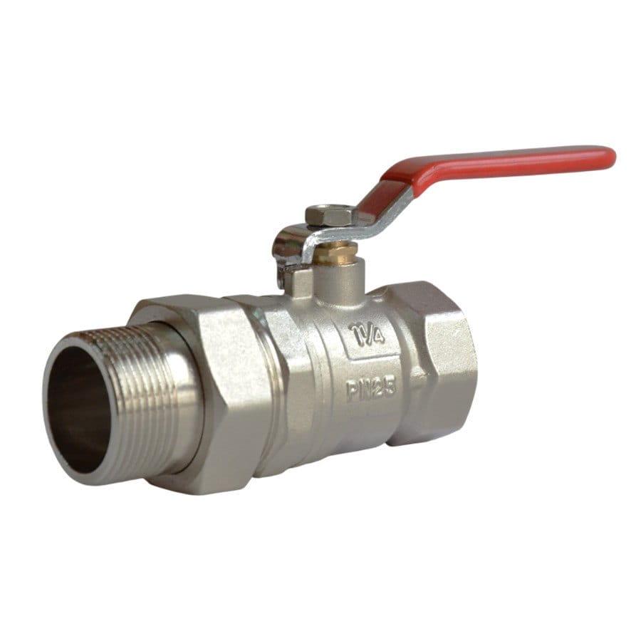 Кран с американкой DK Kraft 1 1/4" ВЗ прямой латунь (DK.107.32) Кран с американкой DK Kraft 1 1/4" ВЗ прямой латунь (DK.107.32)