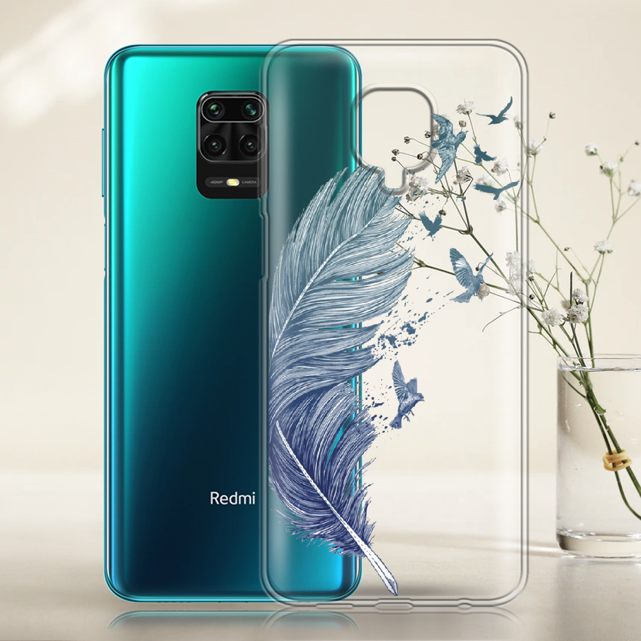 Чехол Boxface Xiaomi Redmi Note 9S Feather Прозрачный силикон (39475-cc38-39475) - фото 2 Чехол Boxface Xiaomi Redmi Note 9S Feather Прозрачный силикон (39475-cc38-39475) - фото 2