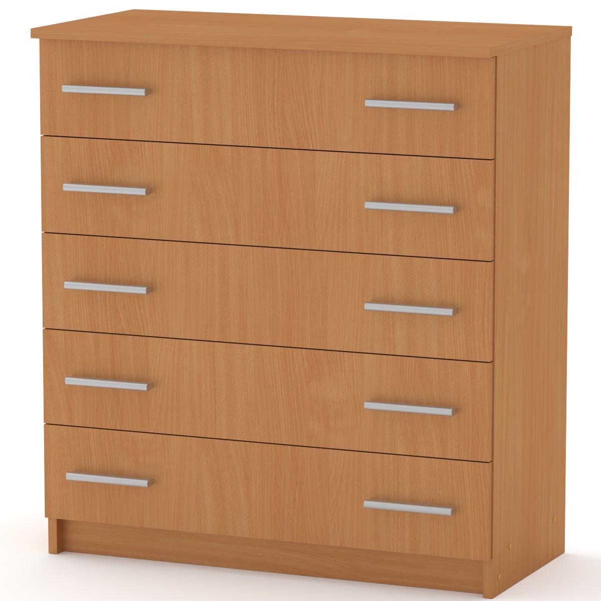 Комод на телескопических направляющих Компанит 5П Бук (18150) - фото 1 Комод на телескопических направляющих Компанит 5П Бук (18150) - фото 1