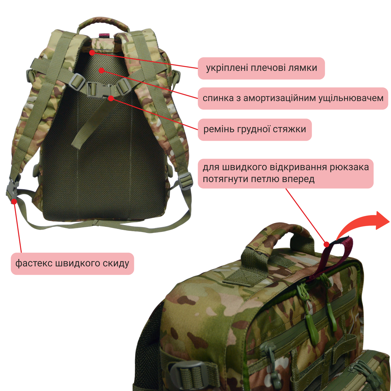 Рюкзак боевого медика Derby FLY-2 20 л Мультикам (1981015673) - фото 7 Рюкзак боевого медика Derby FLY-2 20 л Мультикам (1981015673) - фото 7