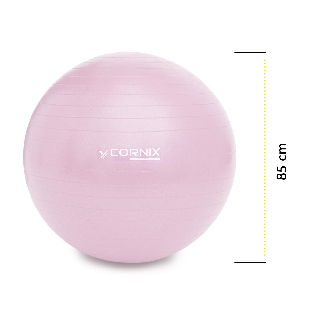 М'яч для фітнесу Cornix Anti-Burst 85 см XR-0370 Light Pink (2514760359) - фото 2 М'яч для фітнесу Cornix Anti-Burst 85 см XR-0370 Light Pink (2514760359) - фото 2