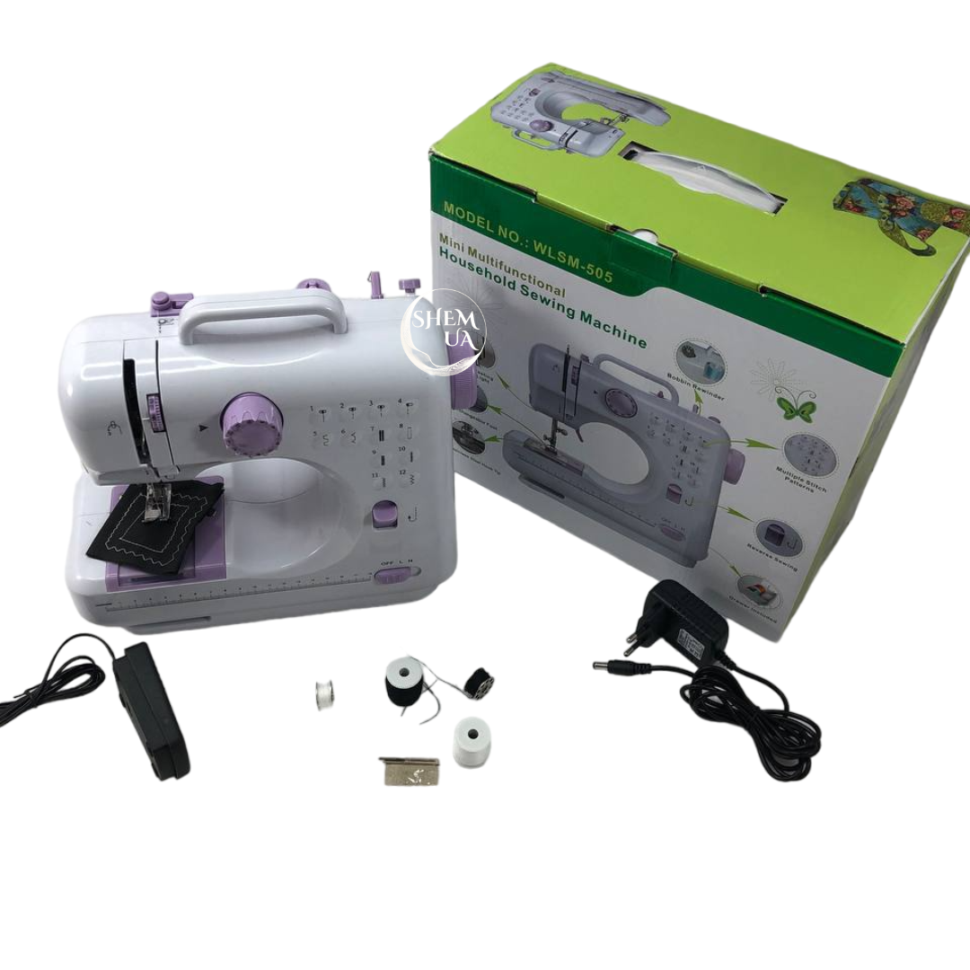 Швейная машинка электрическая Sewing Machine 505 портативная 12 программ Белый (WLSM 505) - фото 12