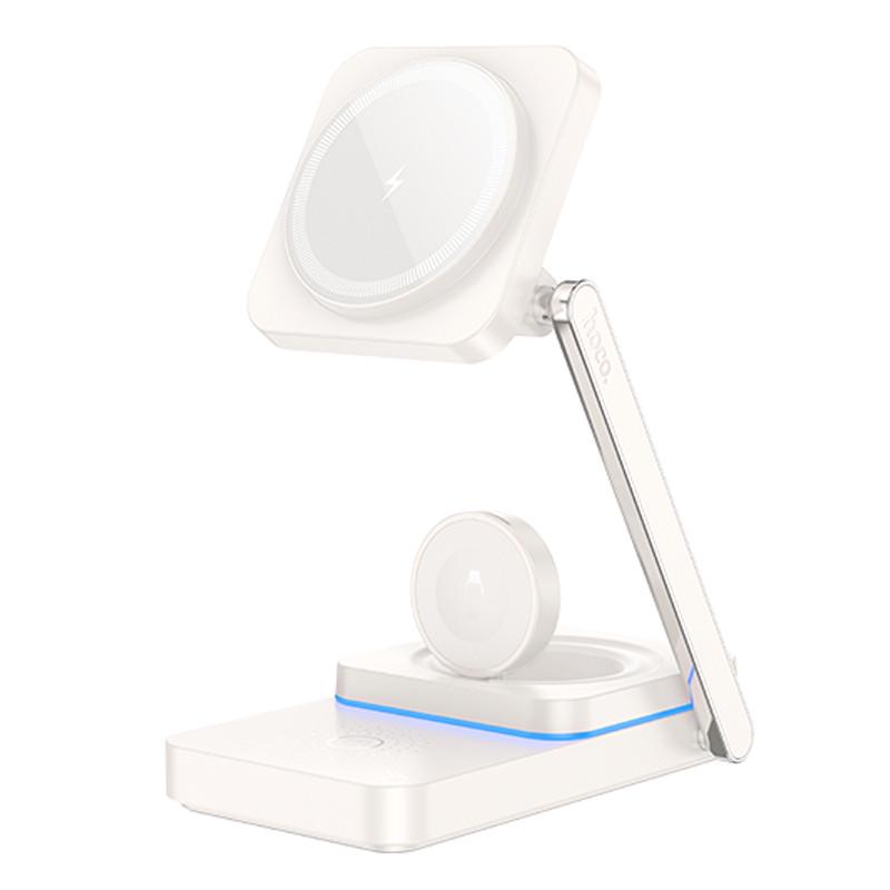 Зарядное устройство беспроводное Hoco CQ10 Consuelo 3-in1 Milky White White (00000069118_1)