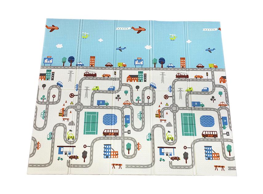 Развивающий коврик детский двухсторонний Лесные животные Н02/Дороги Н26 с сумкой 180х150х1 см (2633749155) - фото 2