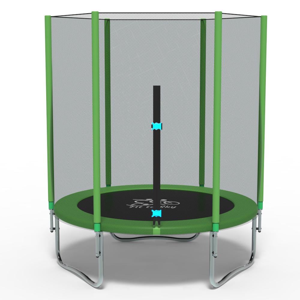 Батут FitToSky с сеткой 140 см Зеленый