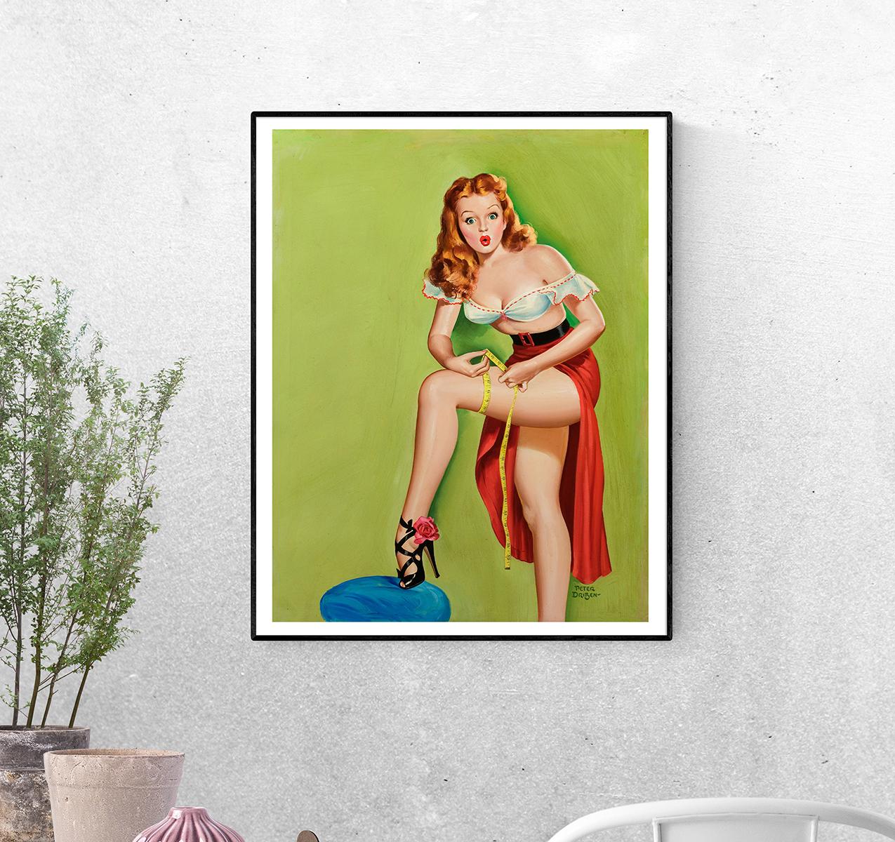 Постер Снимает замеры Питера Дрибена формат А-0 (pin_up0030027_Poster)