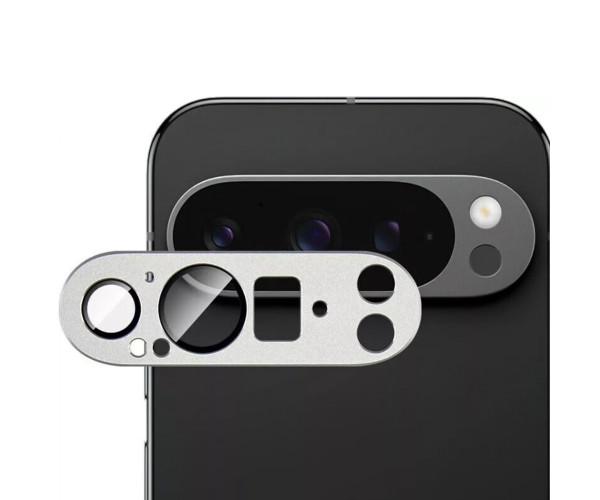 Защитное стекло с рамкой на заднюю камеру Epik Screen Saver для Google Pixel 9 Pro Серебряный