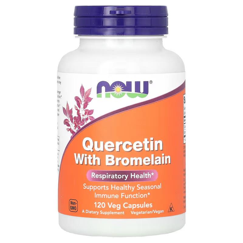 Кверцетин с бромелайном NOW Quercetin with Bromelain 120 Veg capsules (НФ-00002485)