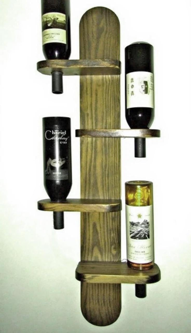 Полка для вина настенная из дерева Кария Мускат (ПНК-005107)