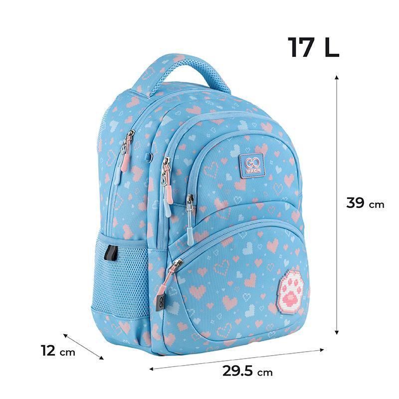 Рюкзак GoPack Education Cute Paw 39x29,5x12 см 17 л Блакитний (GO24-175M-5) - фото 6