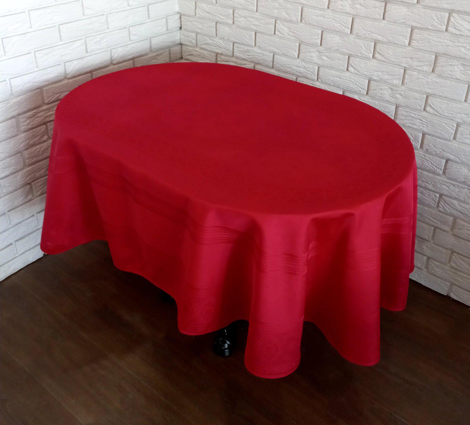 Скатерть тефлоновая Sagol 160x220 ovale St-052 Kirmizi (CN10167)