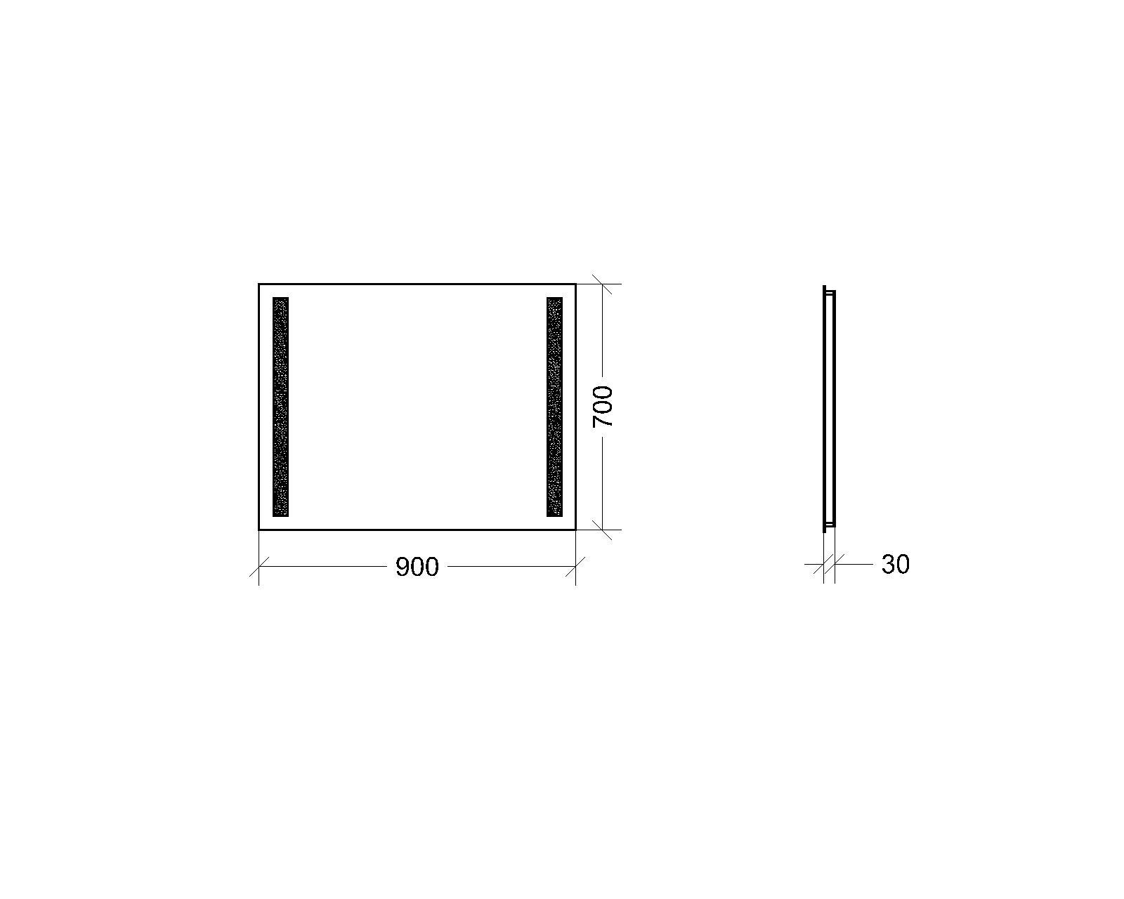 Дзеркало з LED підсвічуванням Кірен 700х900 мм (KIREN 1-700х900) - фото 6