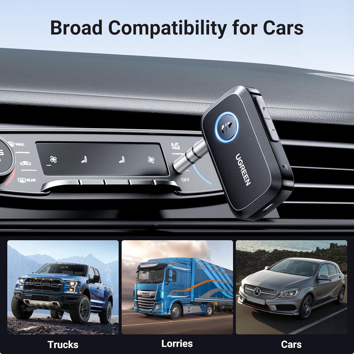 Адаптер UGREEN Bluetooth 5.3 приемник Hi-Res 3,5 мм minijack AUX-Type-C кодеки AAC/SBC Черный (90748) - фото 7 Адаптер UGREEN Bluetooth 5.3 приемник Hi-Res 3,5 мм minijack AUX-Type-C кодеки AAC/SBC Черный (90748) - фото 7