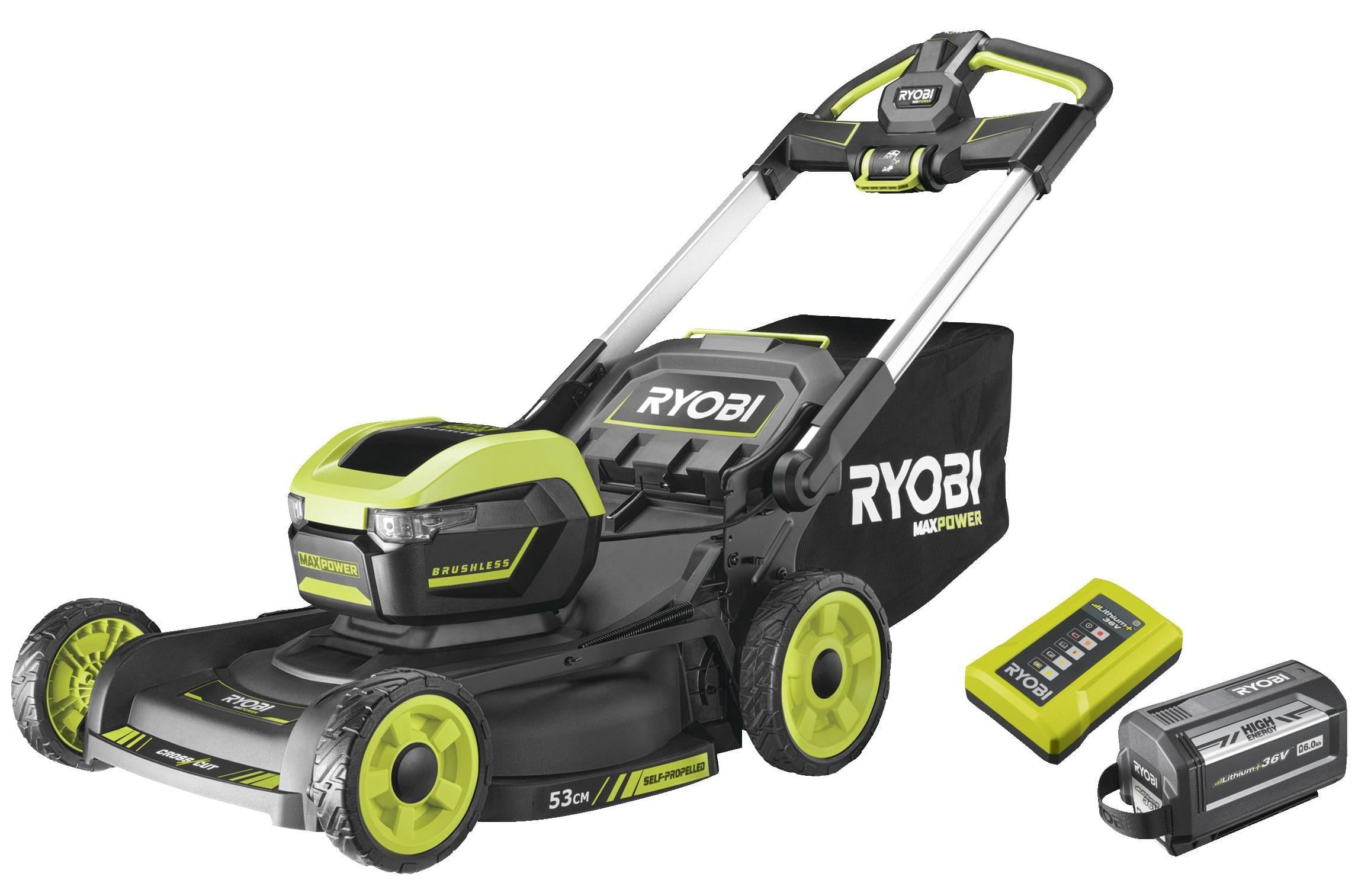 Газонокосилка аккумуляторная Ryobi RY36LMXSP53A-160 MAX POWER 36В (5133005802) Газонокосилка аккумуляторная Ryobi RY36LMXSP53A-160 MAX POWER 36В (5133005802)