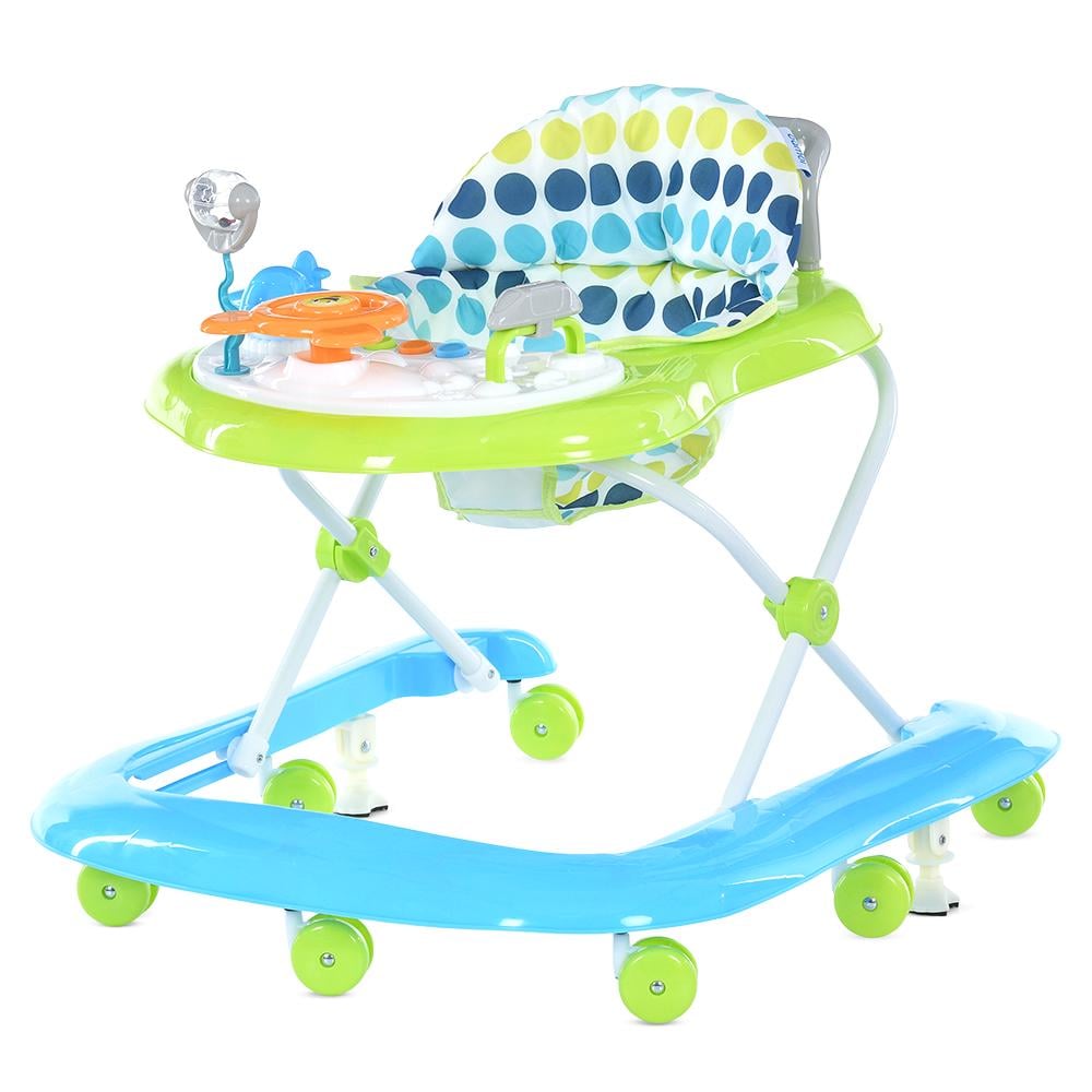 Ходунки Bambi M 6077-01 функция толкателя семь колес/музыка и свет/стопоры Зеленый (32187220)