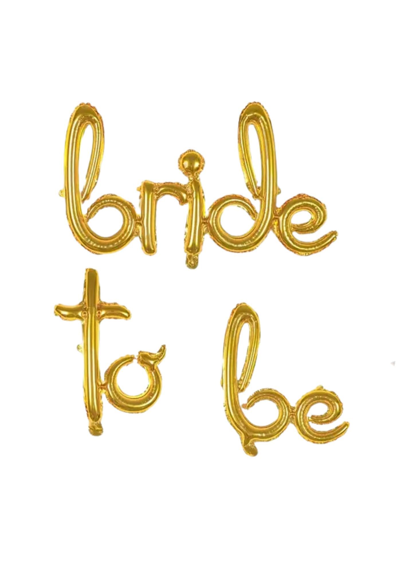 Надпись фольгированная для девичника ''Bride To Be'' Золотой (60)