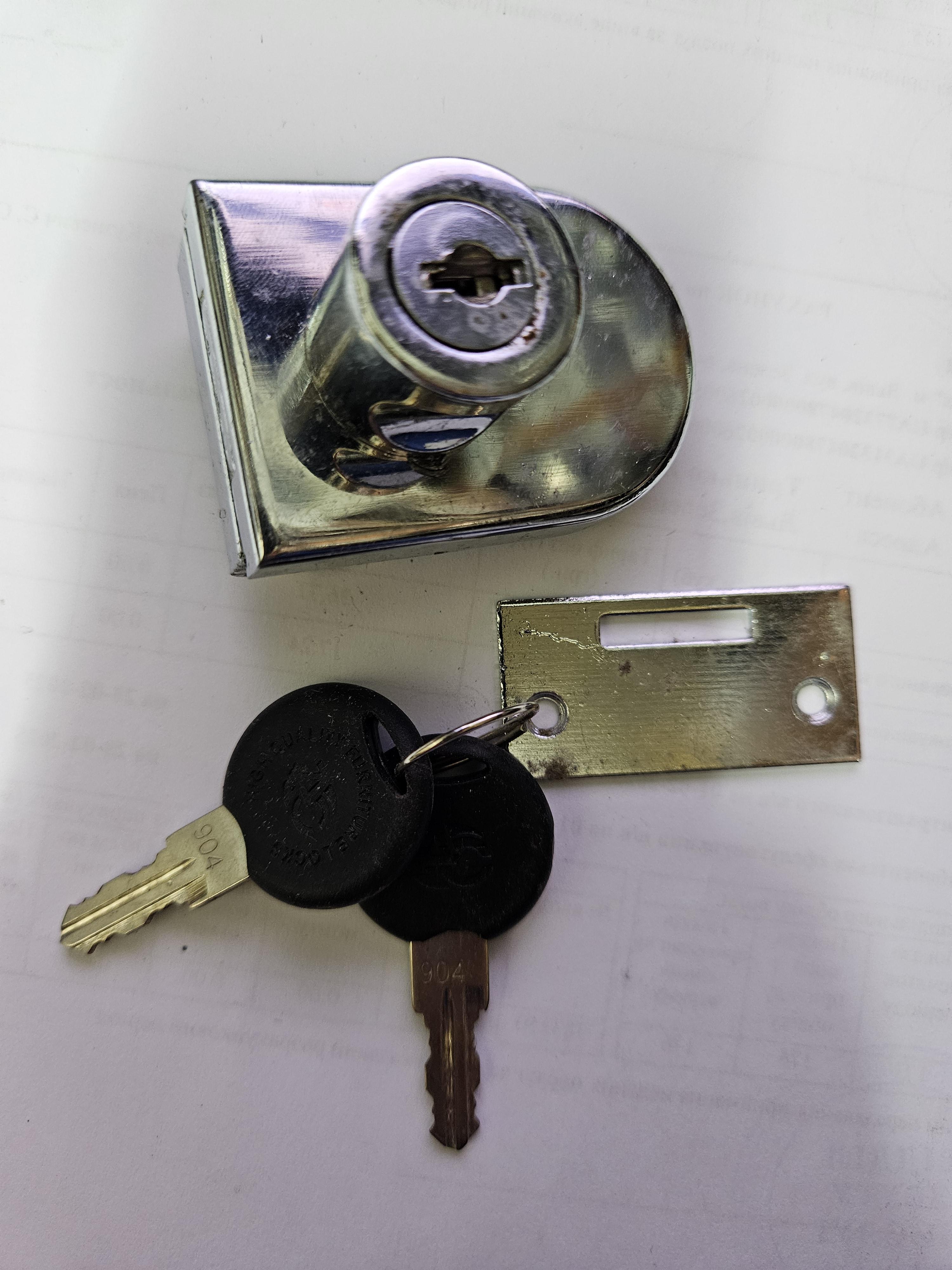 Замок меблевий для скляних дверцят (1011) - фото 4 Замок меблевий для скляних дверцят (1011) - фото 4